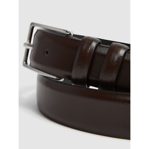 REISS DANTE Smooth Leather Belt